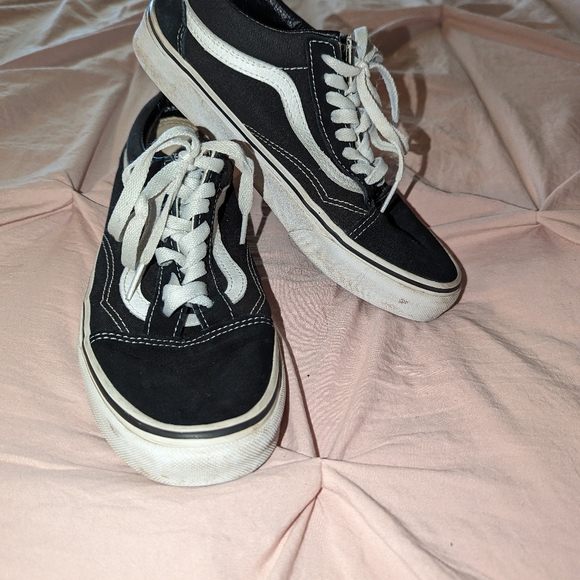 VANS OFF THE WALL LACE-UP LOW TOP SHOES SNEAKERS MEN Size 6.5 Women Size 8 black - Picture 7 of 10